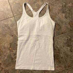 Lululemon white tank with padding